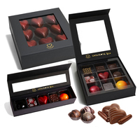 Boîte à Chocolats Écologique de Luxe avec Logo Personnalisé, Qualité Alimentaire, Fermeture Magnétique en Carton Rigide, Emballage Cadeau pour Truffes, Ruban, pour Dubaï