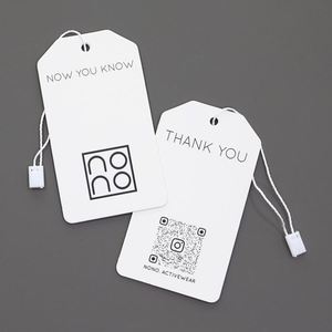 Etiqueta Colgante de Papel Reciclado con Logotipo Grabado/En Relieve, Impresión Personalizada, para Ropa, con Estampado en Caliente con Lámina Negra - Product Image 3