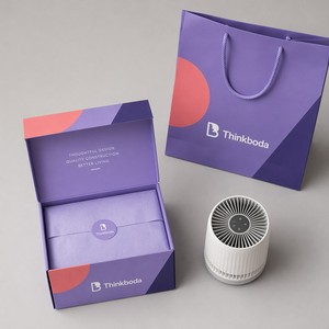 Boîte cadeau de luxe personnalisée violette, boîte d'expédition minimaliste violette, emballage esthétique géométrique pour kit de relations publiques d'influenceurs - Product Image 4