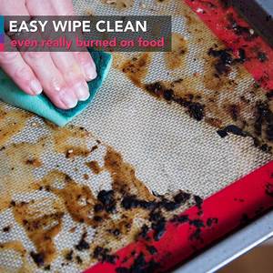 อาหารปลอดภัยไม่ติดซิลิโคนไฟเบอร์กลาสเสื่ออบซับแผ่นฟอยล์ - Product Image 4