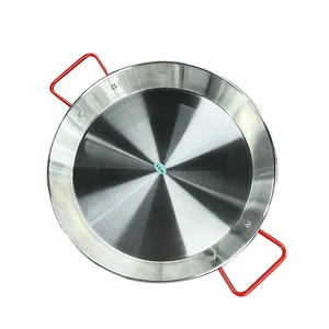 Hot Sale Home Kitchen Restaurant Various Sizes Frying <strong>Pan</strong> Stainless Steel <strong>Paella</strong> <strong>Pan</strong> with Handles - Product Image 6