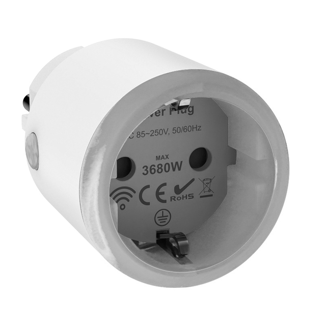 SLS Matter Protocol 16A Smart WiFi Plug Energy Monitor Outlet with Tuya Alexa Google Home Apple Homekit Plastic