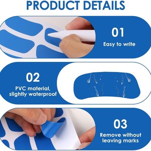 Pegatinas deportivas para ojos, rectangulares, autoadhesivas de BOPP, decoración divertida para juegos y eventos de equipo - Product Image 5