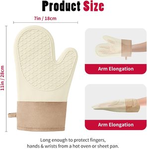 Ensemble de maniques de cuisine en silicone imprimées, résistantes à la chaleur, pour la cuisson, la pâtisserie et la grillade - Product Image 6