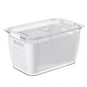 Recipiente de Almacenamiento para Refrigerador con Tapa Hermética Transparente, para Conservar Frutas y Verduras Frescas, para Uso en la Cocina - Product Image 2