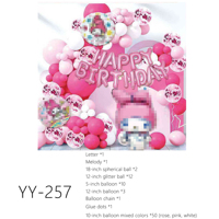 Kit de ballons Joyeux Anniversaire pour enfants, accessoires de décoration murale pour fête d'anniversaire pour garçons et filles, première année de bébé
