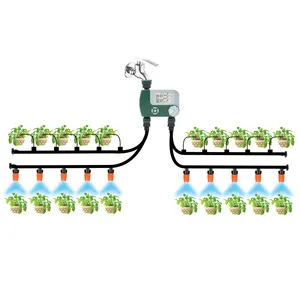 Sistema de irrigação por micro gotejamento, 4/7 polegadas, controlador de irrigação, aspersor, sistema de irrigação