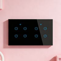 Interrupteur intelligent standard AU 1 voie sans fil neutre 240V Zigbee avec panneau en verre trempé SAA