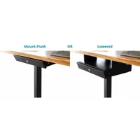 JH-Mech Organisateur de rangement à tiroir sous le bureau Tiroir en métal durable Boîte de rangement sous le bureau