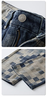 Jean Baggy Mosaïque Haute Couture pour Homme et Femme, Coupe Droite, Style Urbain Polyvalent, Denim Rick, Été Automne Hiver
