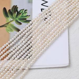 Zhuji Natural Freshwater <b>Pearl</b> 3.5-4mm White Small Punch <b>Loose</b> Semi Finished String DIY Jewelry Accessories Wholesale - Product Image 1