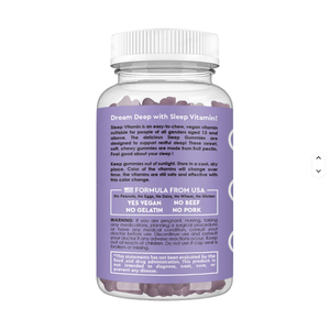 Eccellente qualità Vegan melatonina Gummies integratore a base di erbe per il <span class=keywords><strong>relax</strong></span> e il sonno vegano dieta-friendly - Product Image 4