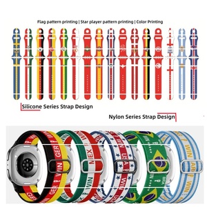 Bracelet de montre de la série Football Festival pour <span class=keywords><strong>Apple</strong></span> <span class=keywords><strong>Watch</strong></span>, Samsung, <span class=keywords><strong>Garmin</strong></span>, couleurs des équipes nationales, bracelet en silicone, cadeau créatif pour les fans de football - Product Image 2