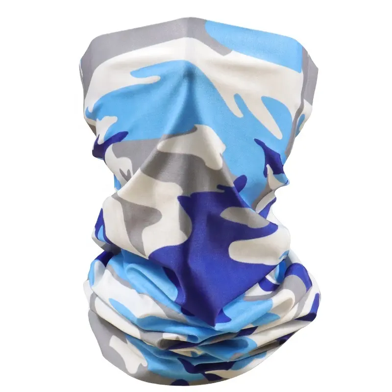 Bandana en soie de glace RPET personnalisable sans couture cache-cou écharpe pour les sports d'été en plein air multifonctionnel avec LOGO personnalisé