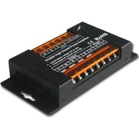 4 * 8A Amplificateur RGBW en fer noir 12-24V 4 canaux signal sept couleurs avec contrôleur de lampe