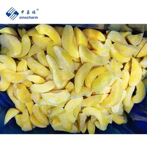 Sinocharm BRC Сертифицированный Органический желтый персик IQF, новый урожай, лучшая оптовая цена, замороженный желтый персик