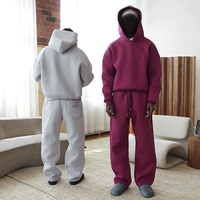 Ensemble de survêtement unisexe en néoprène, sweat-shirt à capuche ample et pantalon de survêtement, ensemble de survêtement pour hommes