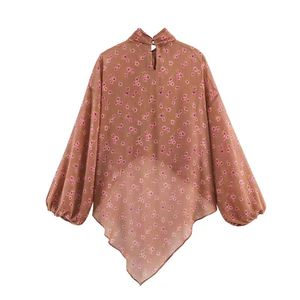 Camisa Irregular con Estampado de Lazo, Simple y Versátil, Nueva Moda de Primavera para Mujer - Product Image 3