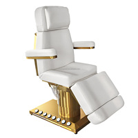 Lit de beauté électrique blanc au design moderne avec 3 moteurs, table de massage réglable pour équipement de salon