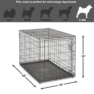 Cage pour animaux de compagnie en acier inoxydable robuste, pliable et mobile, grande cage métallique pour chiens et chats, enclos de jeu pour animaux domestiques - Product Image 5