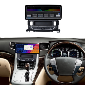 Cadre d'autoradio tactile avec <span class=keywords><strong>Carplay</strong></span>, écran 12,3 pouces pour ALPHARD 2008 RHD, kit de garniture de tableau de bord Android avec GPS intégré - Product Image 1