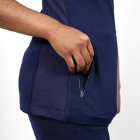 Hauts d'uniformes médicaux personnalisés en nylon, coton et élasthanne pour infirmières