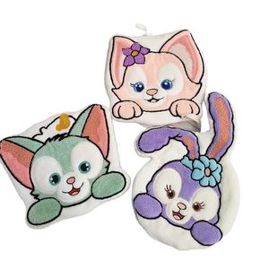 <span class=keywords><strong>Serviette</strong></span> à main en polaire corail tricotée pour enfants, motif lapin et renard de dessin animé, petite <span class=keywords><strong>serviette</strong></span> carrée suspendue pour la <span class=keywords><strong>maternelle</strong></span> et l'école - Product Image 3