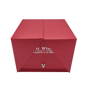 Emballage en papier pliable de luxe personnalisé, fermeture magnétique, petite <span class=keywords><strong>maison</strong></span>, Noël, anniversaire, boîte cadeau rigide à double porte pliante - Product Image 2