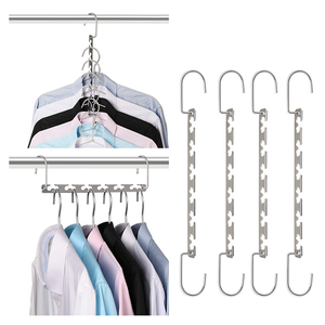 Kim Loại Ma Thuật Tủ Quần Áo Vải Móc Áo Giá Treo Tổ Chức Không Gian Tiết Kiệm Móc Áo - Product Image 5