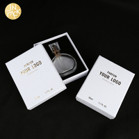 Boîte cadeau de luxe pour parfum avec couvercle et base en carton rigide, logo personnalisé en feuille métallique, texture, boîte de parfum avec découpe et éponge floquée noire