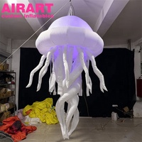 Décoration lumineuse pour événements et expositions, méduse gonflable lumineuse personnalisable, ballon méduse gonflable éclairé par LED