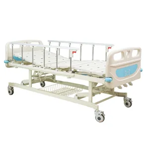 Mobilier d'hôpital, équipement de soins de santé en acier, 3 manivelles, lit médical manuel à trois fonctions, prix KS-S307yh