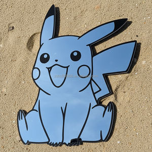 Miroir mural décoratif de forme irrégulière mignon Pikachu Anime, design personnalisé, miroir mural durable pour cadeau, décoration de la maison - Product Image 4