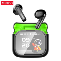 Casque sans fil véritable à réduction de bruit MINISO MS103, écran numérique HD 6.0, qualité sonore HiFi, casque de jeu et de sport