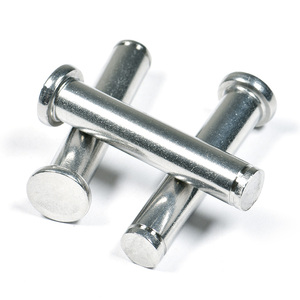 <span class=keywords><strong>Goupille</strong></span> <span class=keywords><strong>cylindrique</strong></span> à tête plate en acier inoxydable 304 en acier au carbone personnalisée - Product Image 2