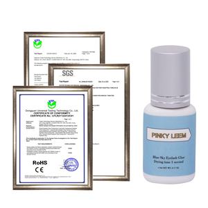 Colle pour extensions de cils Pinky Leem, forte, imperméable, sans latex, marque privée, séchage rapide 0,5 à 1 seconde, colle pour cils bleu ciel - Product Image 5