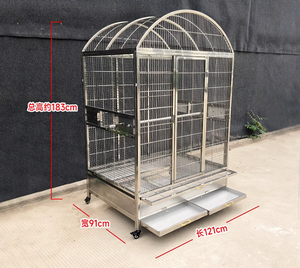 Cage à oiseaux en acier inoxydable de haute qualité et grands chenils pour perroquets - Product Image 4