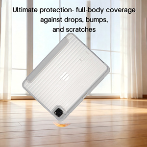 Étui pour <span class=keywords><strong>iPad</strong></span> avec texture ondulée, origami, pour Pro 11 13 M4 <span class=keywords><strong>Air</strong></span> M2 <span class=keywords><strong>Air</strong></span>, coussin antichoc, coque magnétique avec support - Product Image 3