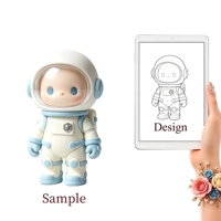 WEIMEI Figurine en PVC personnalisée, mignonne, version Q, astronaute militaire, jouet en plastique, modèle de collection, échantillon physique