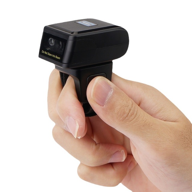 Finger Barcode Scanner for Wireless USB Interface Handheld NG-3300 3mil Wearable Mini 2D/QR Code 500mAh Battery 2-Year