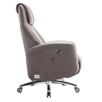 Chaise de bureau de direction ergonomique à dossier haut - Chaise inclinable en cuir confortable avec soutien lombaire réglable