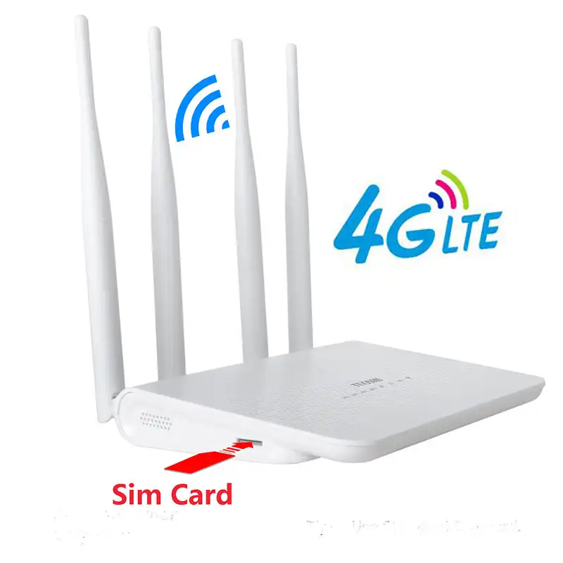 الاتصال بشبكة الجيل الرابع ال تي اي 4G LTE اللاسلكية داخلي راوتر واي فاي 300Mbps CPE مع سيم فتحة للبطاقات