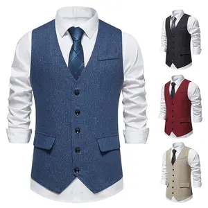 Nouveau gilet de costume ajusté à une rangée de motifs sombres pour hommes gilet de costume pour hommes coupe ajustée personnalisée