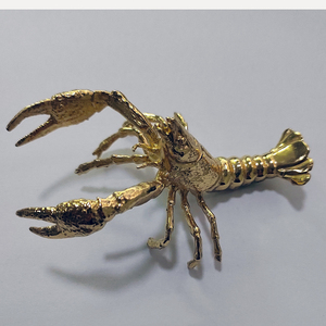 Kenop Lemari Bentuk Lobster Vintage Dekoratif untuk Lemari Pakaian, Lemari Dapur, Perlengkapan Furnitur - Product Image 1