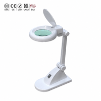 SAA Factory Wholesale 3X 5Diopter Esthetician Daylight Magnifying LED Lamp Beauty Salon Nail Table Desktop Magnifier Light