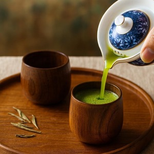 Natural Solid Wood Tea Water <b>Cup</b> Japanese Teacup Japanese Simple Style Luxury Acacia Wood Tea and Wine <b>Cups</b> Wooden Tea <b>Cup</b> - Product Image 1