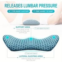 Coussin lombaire ergonomique en mousse à mémoire de forme en forme d'arc, personnalisable, pour assise prolongée et sommeil sans fatigue du bas du dos