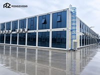 Bâtiment de bureaux préfabriqué modulaire moderne à plusieurs étages avec mur-rideau en verre