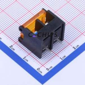 DBT50G-8.25-2P-BK-P Barrier Terminal Block Through hole,P=8.25mm Connector With Cover Plate 8.25mm 1x2P Straight Pin - Product Image 2