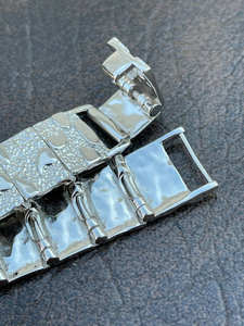 Stylish 925 Sterling Silver Cuban Link Bracelet Lab Grown Moissanite Diamond Minimal Design Jewelry - Product Image 2